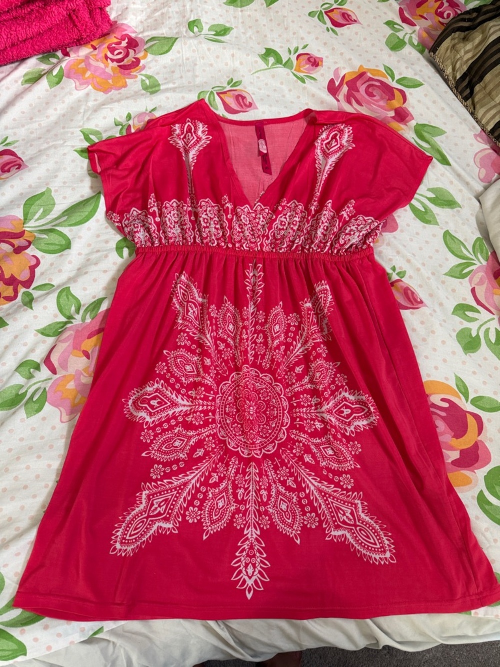Christina Hot Pink V-Neck Tunic